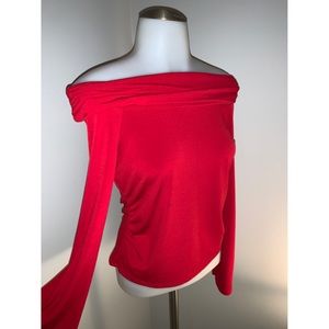 Off the Shoulder Red Top